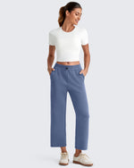 G4Free - Smoofit High Waist Wide Leg Capris Pants 19'' -GF25J293FA-S