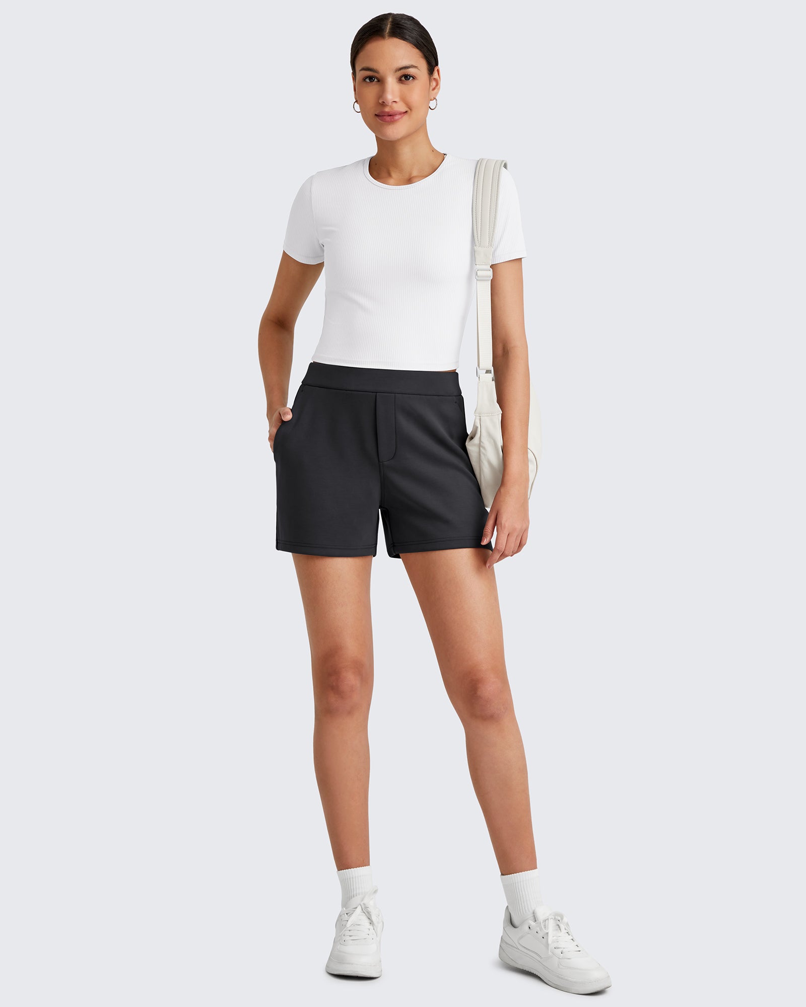 G4Free - Smoofit High Waisted Sweat Shorts 4'' -GF25E418AA-S