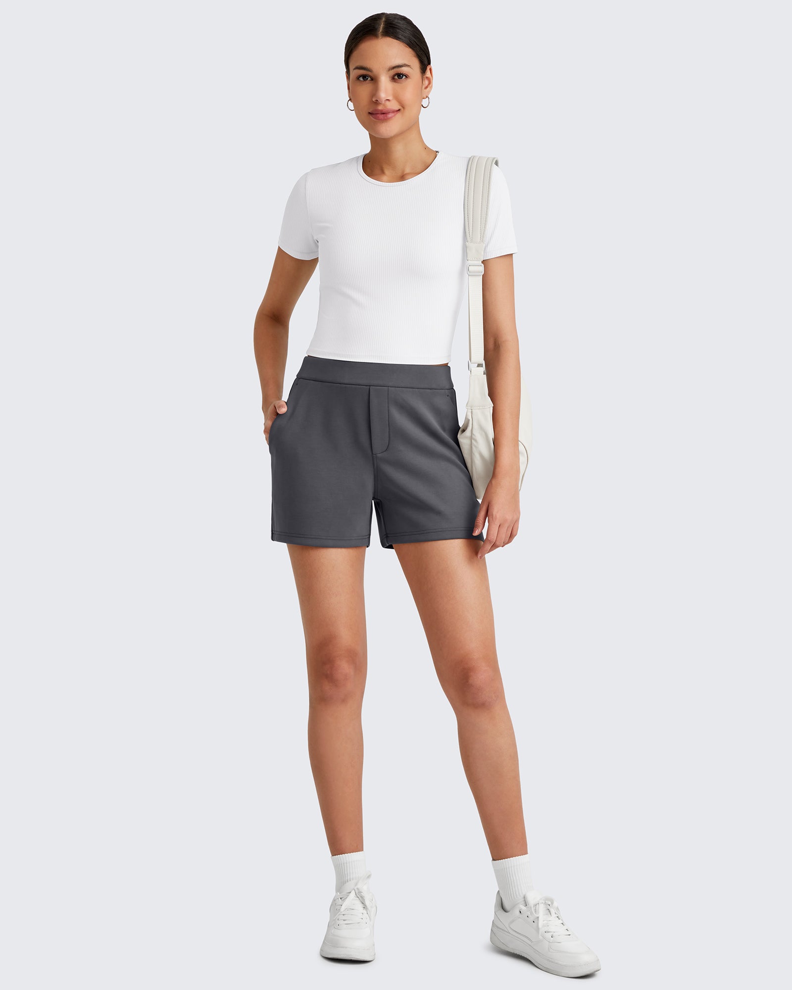 G4Free - Smoofit High Waisted Sweat Shorts 4'' -GF25E418AA-S