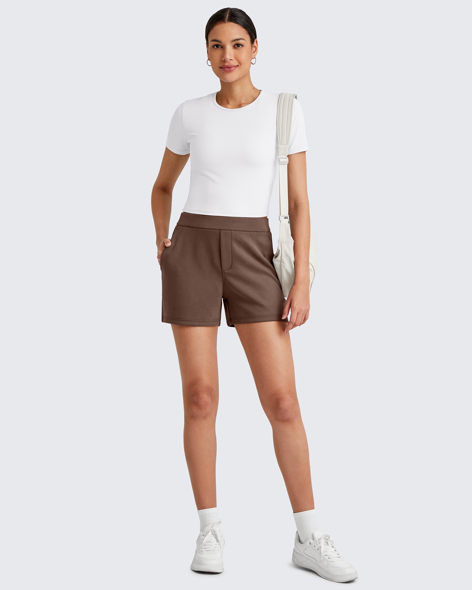 G4Free - Smoofit High Waisted Sweat Shorts 4'' -GF25E418AA-S