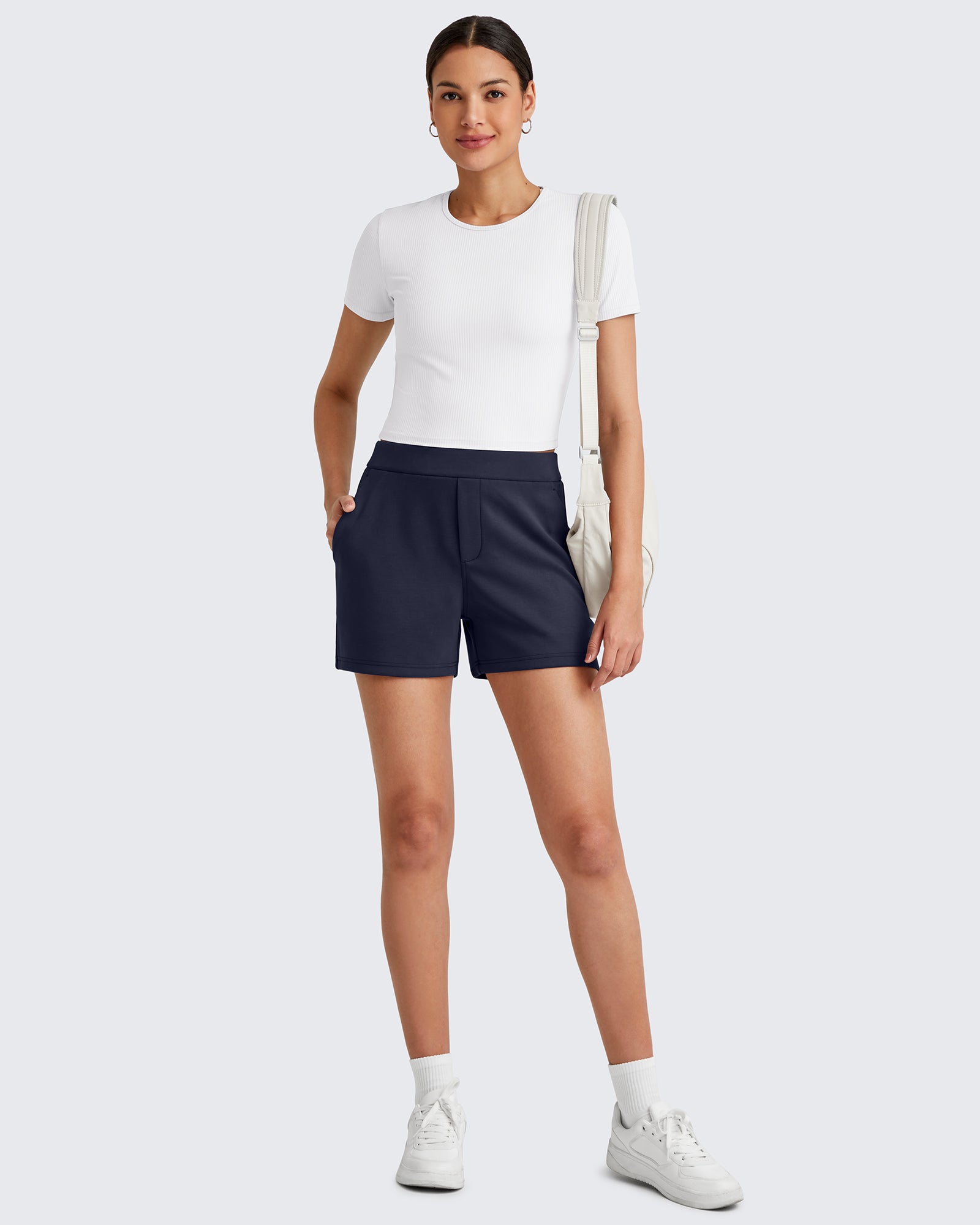 G4Free - Smoofit High Waisted Sweat Shorts 4'' -GF25E418AA-S