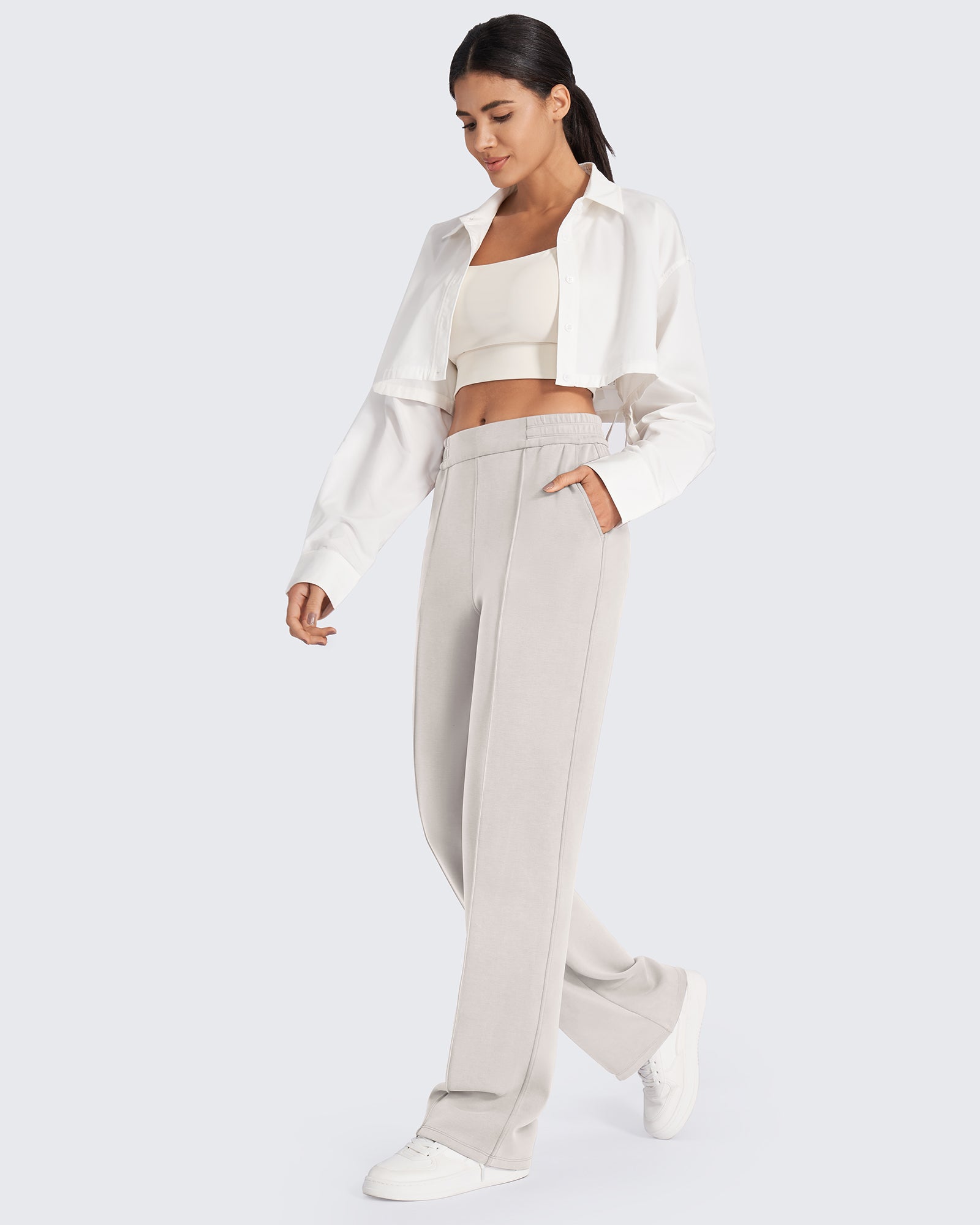 G4Free - Smoofit Loose High-Rise Elastic Dressy Pants Regular -GF24J287AF-XS