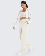 G4Free - Smoofit Loose High-Rise Elastic Dressy Pants Petite -GF24J286KF-XS