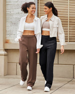 G4Free - Smoofit Loose High-Rise Elastic Dressy Pants Short -GF25J470AH-XXS
