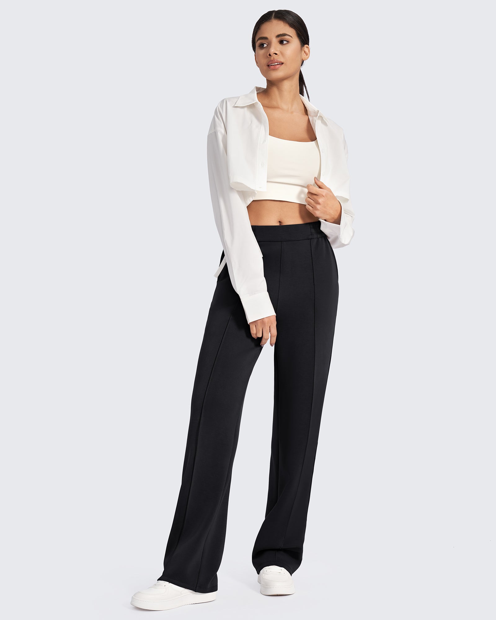 G4Free - Smoofit Loose High-Rise Elastic Dressy Pants Short -GF25J470AH-XXS