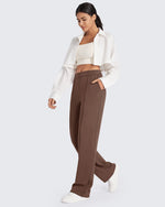 G4Free - Smoofit Loose High-Rise Elastic Dressy Pants Short -GF25J470AH-XXS