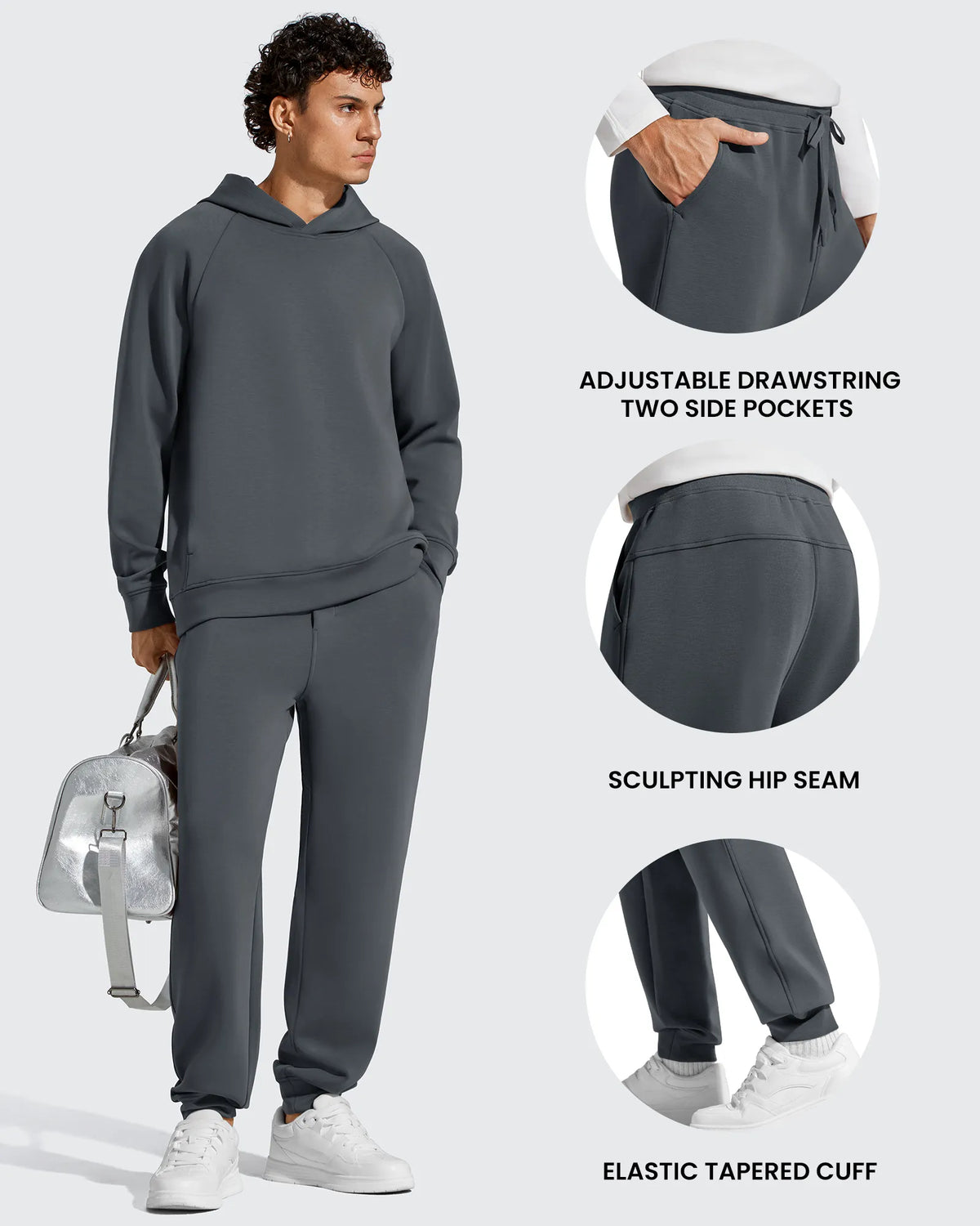 G4Free - Smoofit Men's Fleece Lined Drawstring Thermal Joggers -GF25DM672CA-S