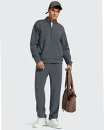 G4Free - Smoofit Men's Fleece-Lined Drawstring Thermal Sweatpants -GF25DM726AA-S