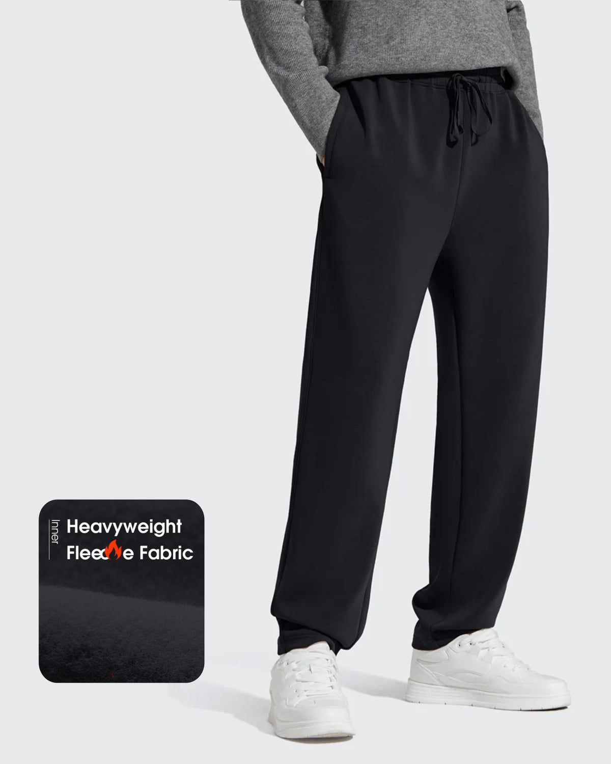 G4Free - Smoofit Men's Fleece-Lined Drawstring Thermal Sweatpants -GF25DM726AA-S