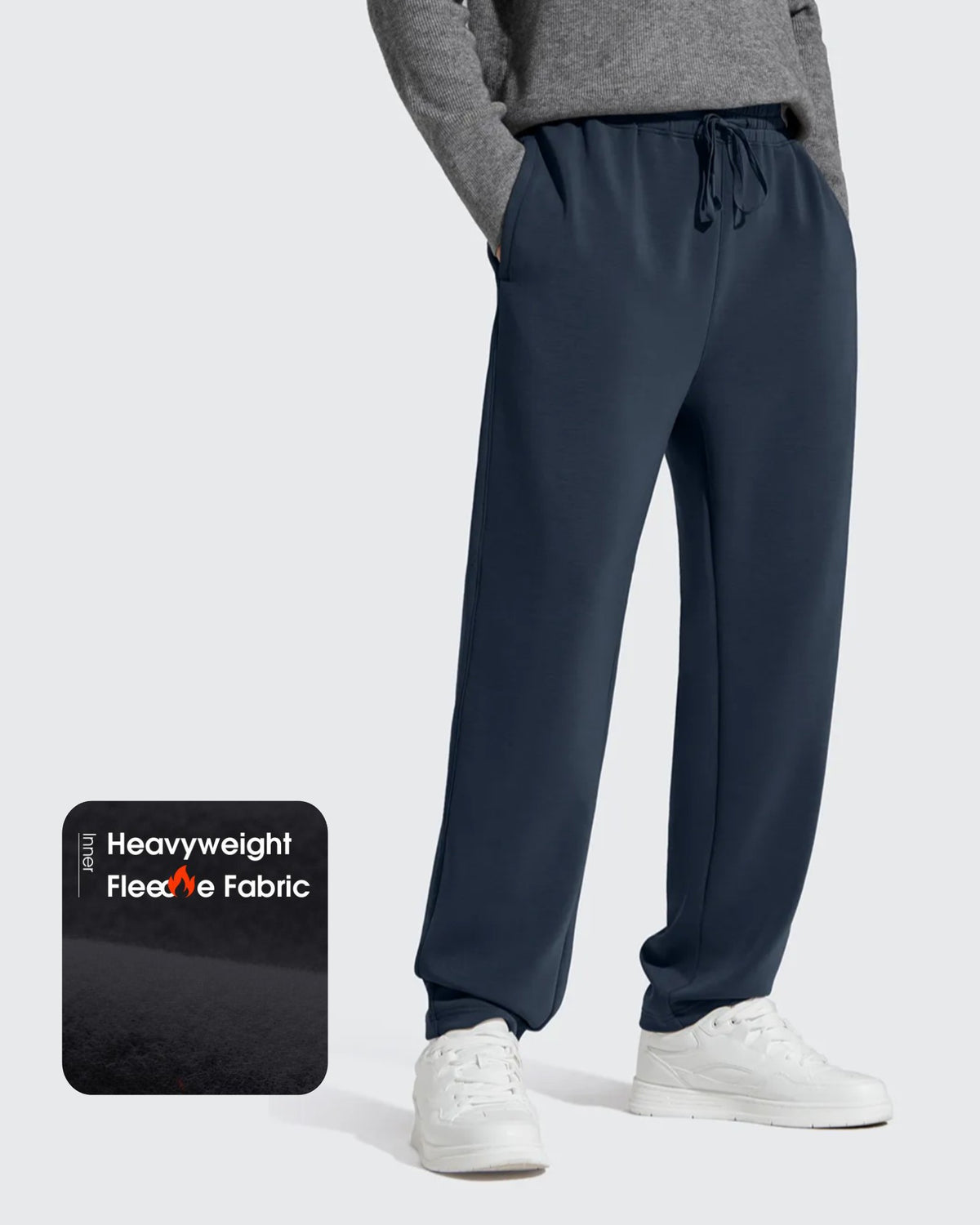 G4Free - Smoofit Men's Fleece-Lined Drawstring Thermal Sweatpants -GF25DM726CA-S