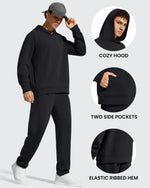 G4Free - Smoofit Men's Fleece-Lined Pockets Hoodies Pullover Sweatshirts -GF25FM729BA-S