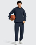 G4Free - Smoofit Men's Fleece-Lined Pockets Hoodies Pullover Sweatshirts -GF25FM729BA-S