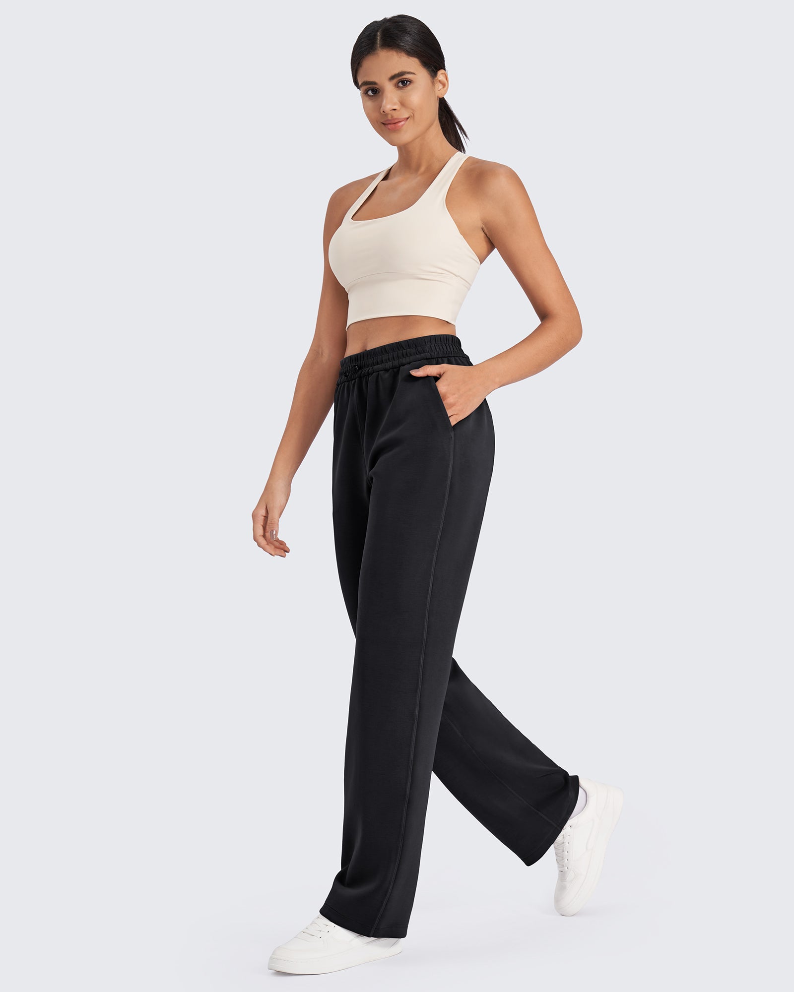 G4Free - Smoofit Mid-Waist Wide Leg Sweatpants Petite -GF24J235AA-S