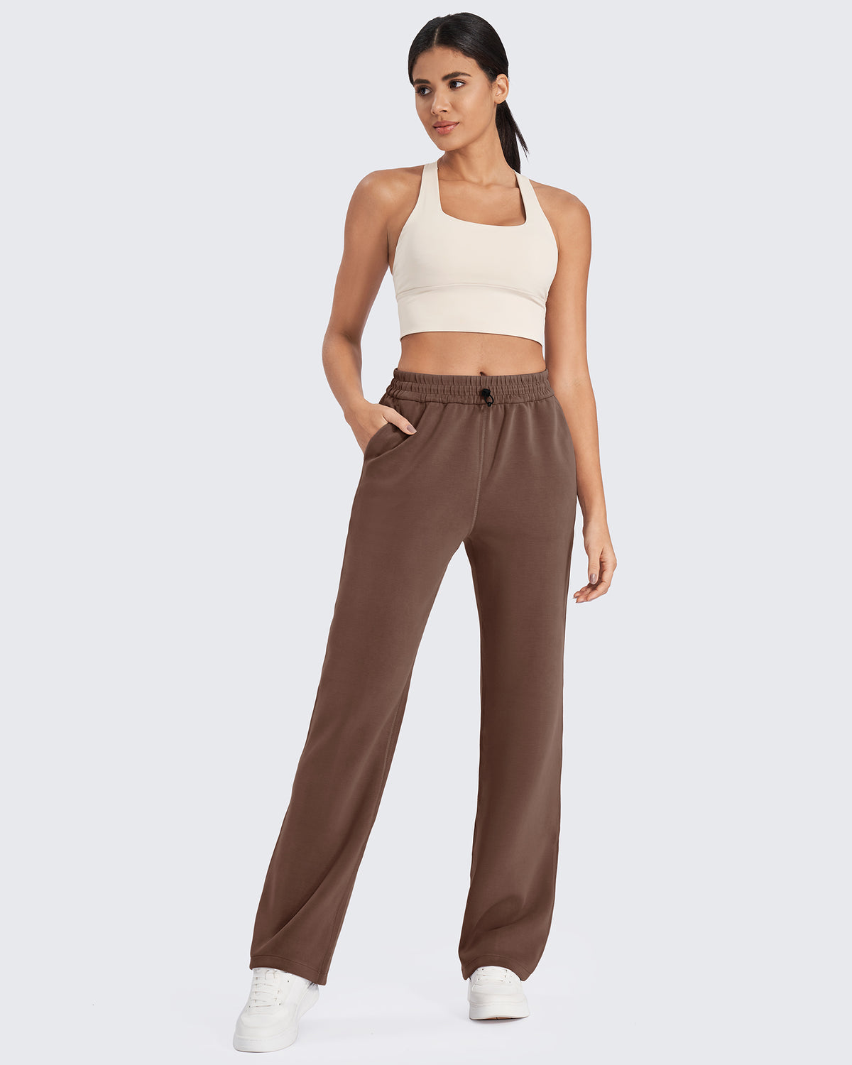 G4Free - Smoofit Mid-Waist Wide Leg Sweatpants Petite -GF24J235AA-S