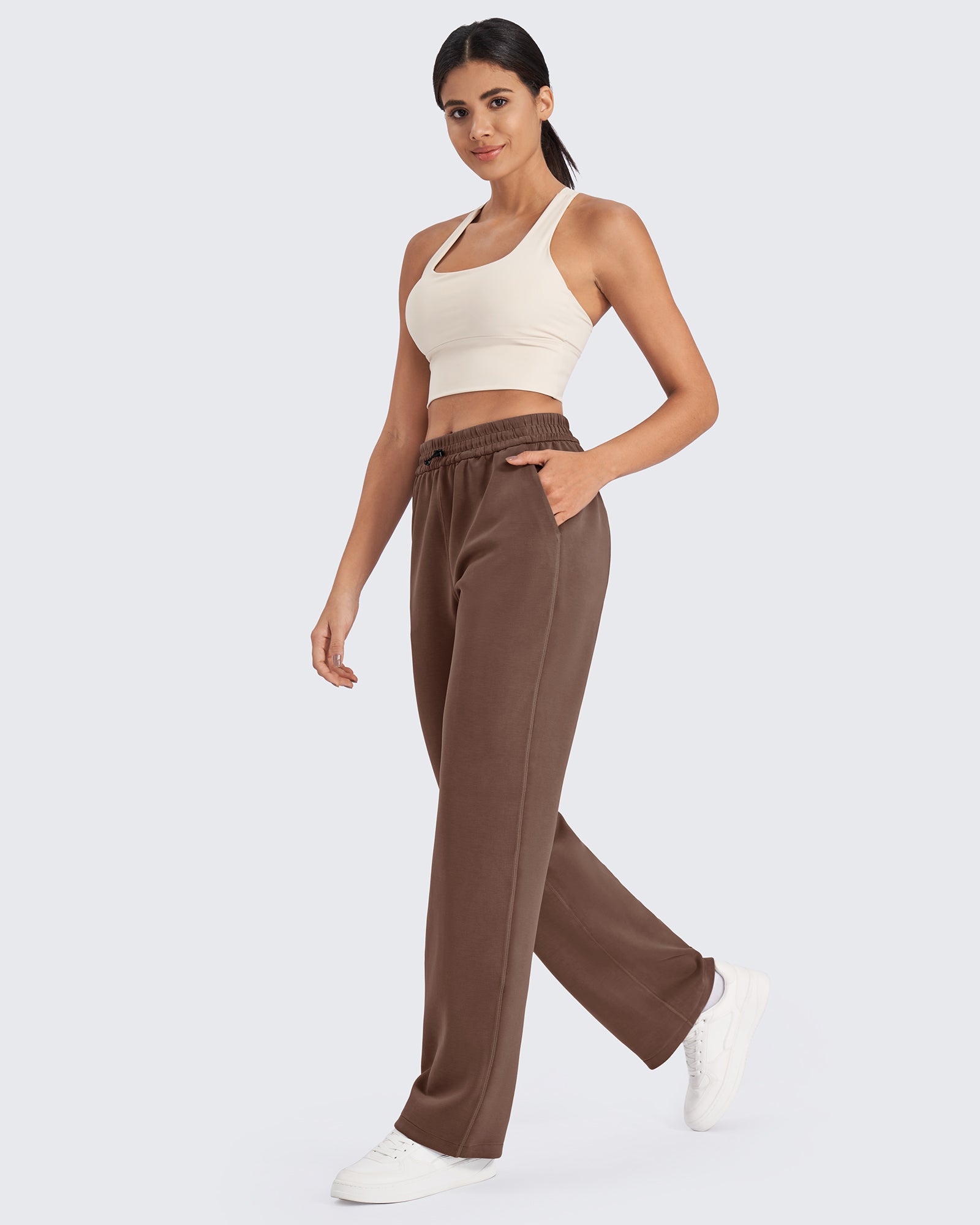 G4Free - Smoofit Mid-Waist Wide Leg Sweatpants Petite -GF24J235AA-S