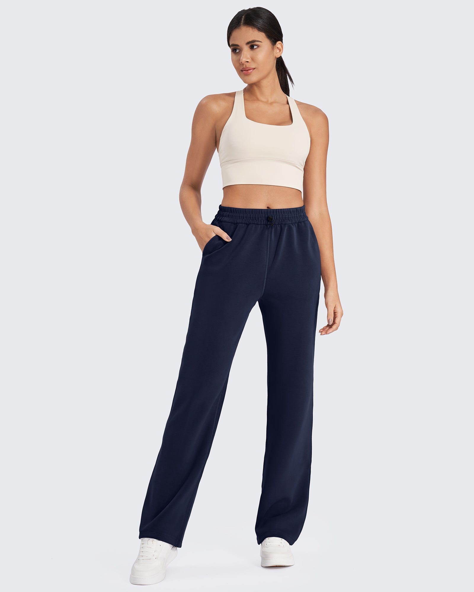 G4Free - Smoofit Mid-Waist Wide Leg Sweatpants Petite -GF24J235AA-S