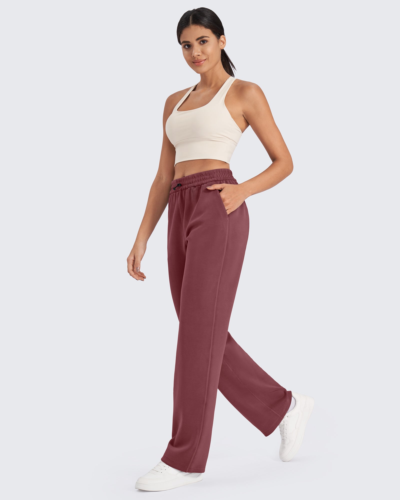 G4Free - Smoofit Mid-Waist Wide Leg Sweatpants Petite -GF24J235AA-S