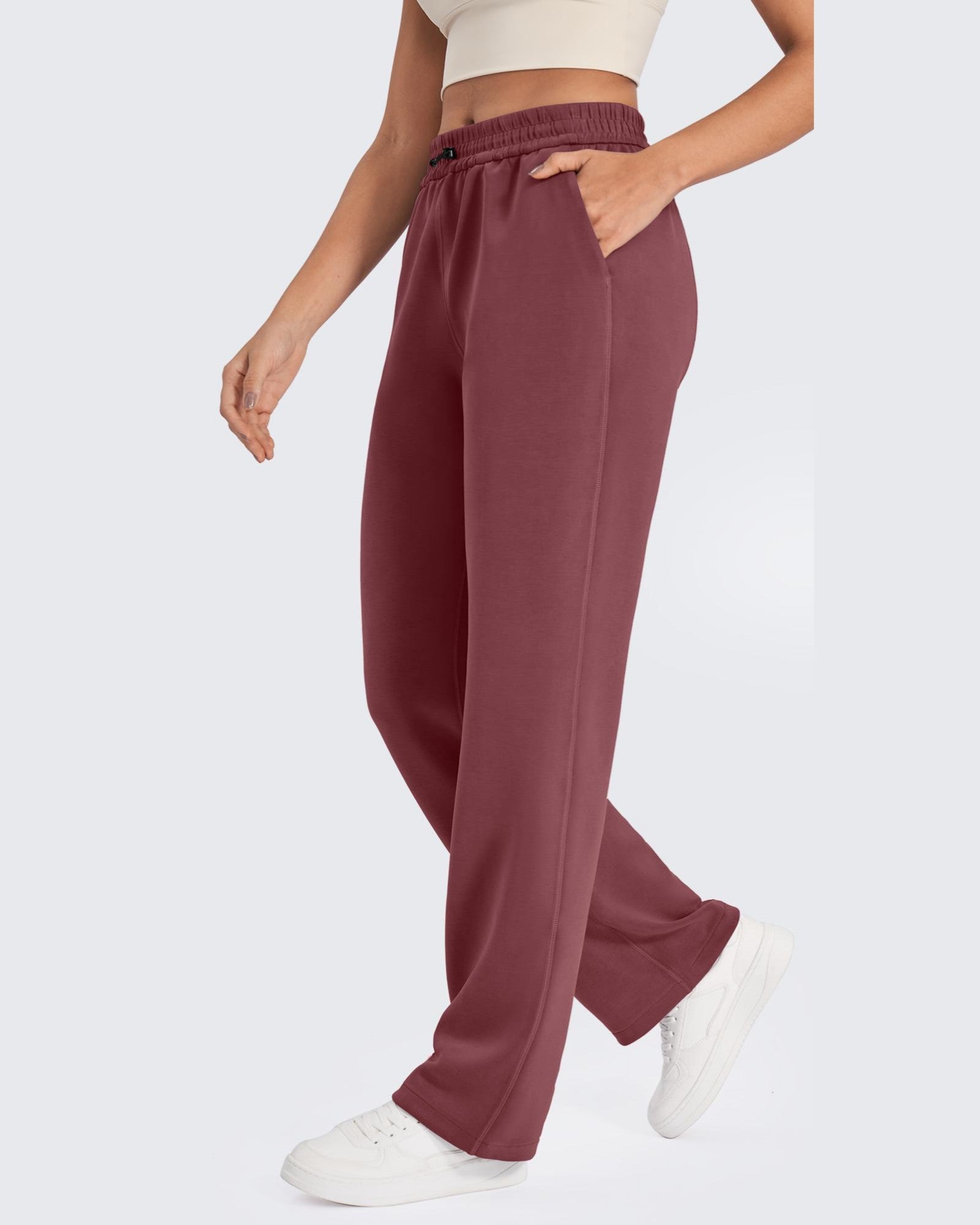 G4Free - Smoofit Mid-Waist Wide Leg Sweatpants Regular -GF24J236HA-S