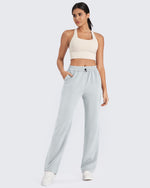 G4Free - Smoofit Mid-Waist Wide Leg Sweatpants Short -GF25J472AA-S