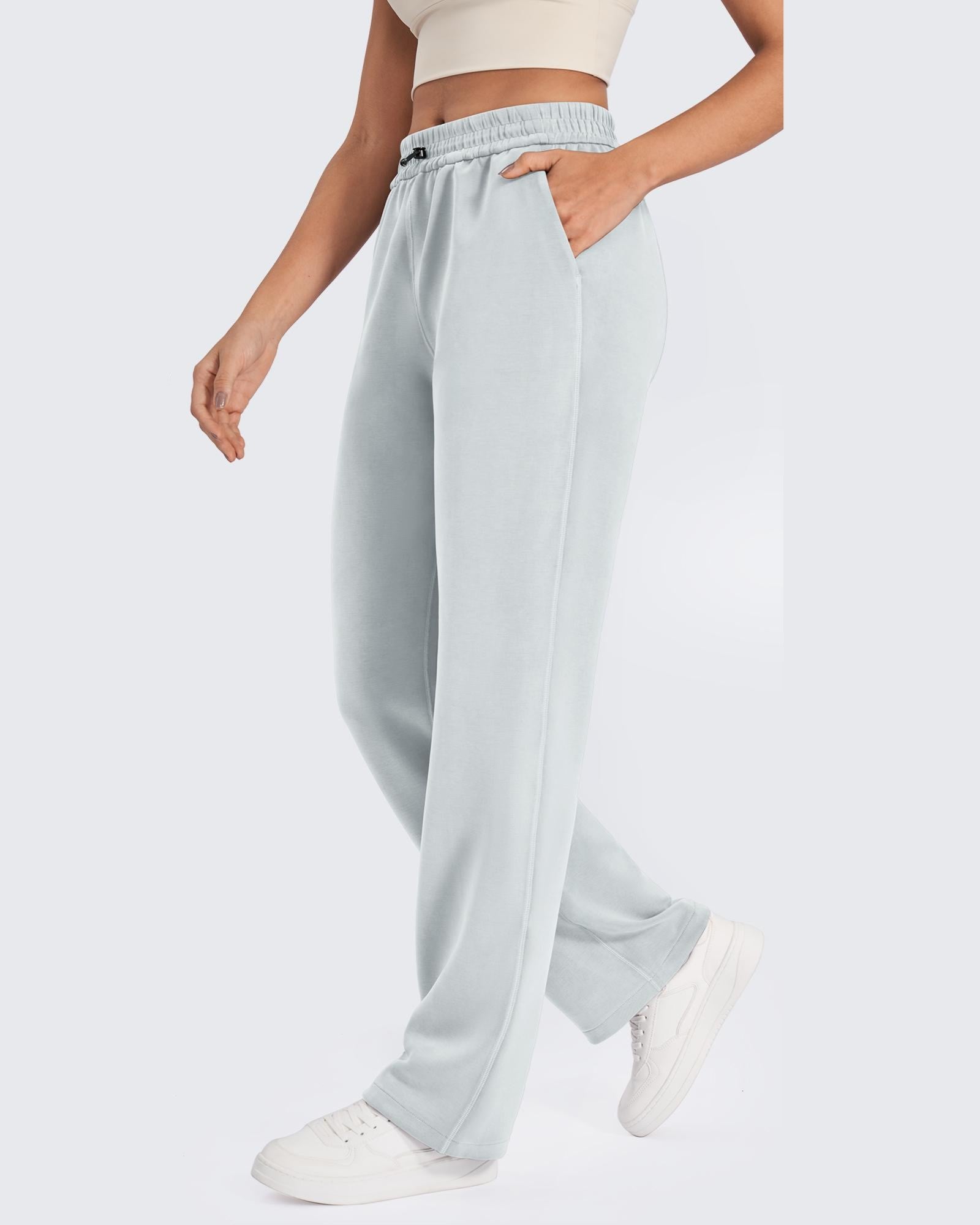 G4Free - Smoofit Mid-Waist Wide Leg Sweatpants Short -GF25J472FA-S