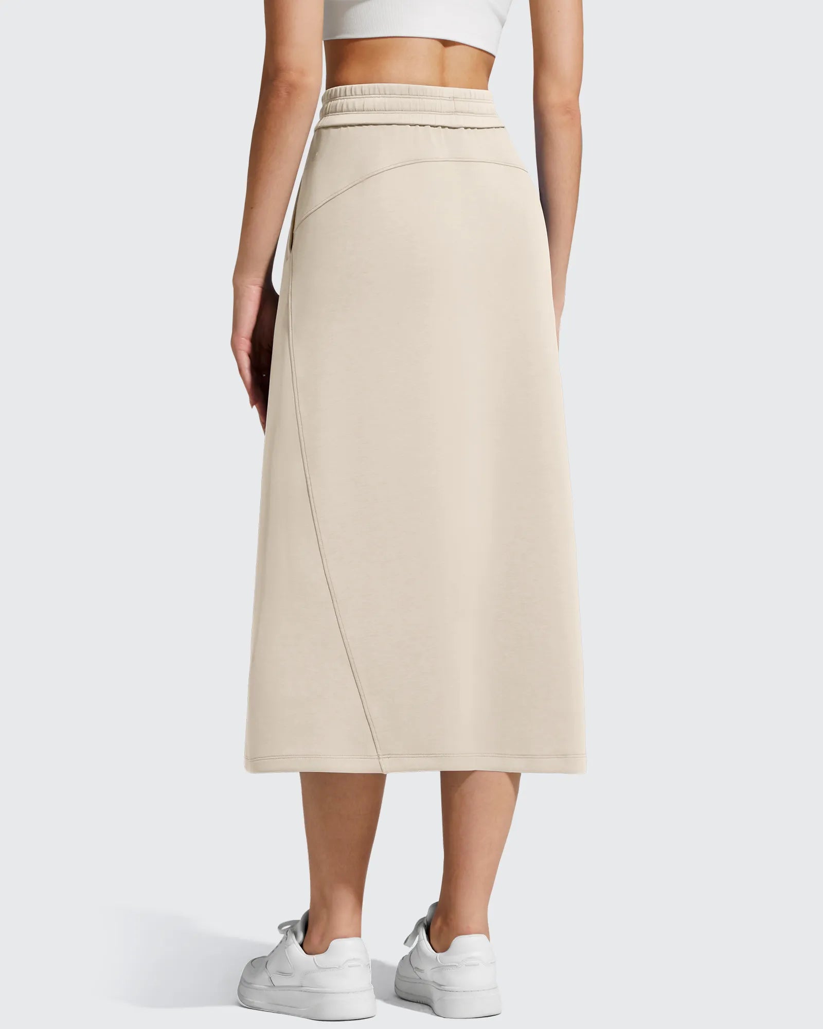 G4Free - Smoofit Midi Drawstring A-line Maxi Long Skirt -GF25S706A001A-S