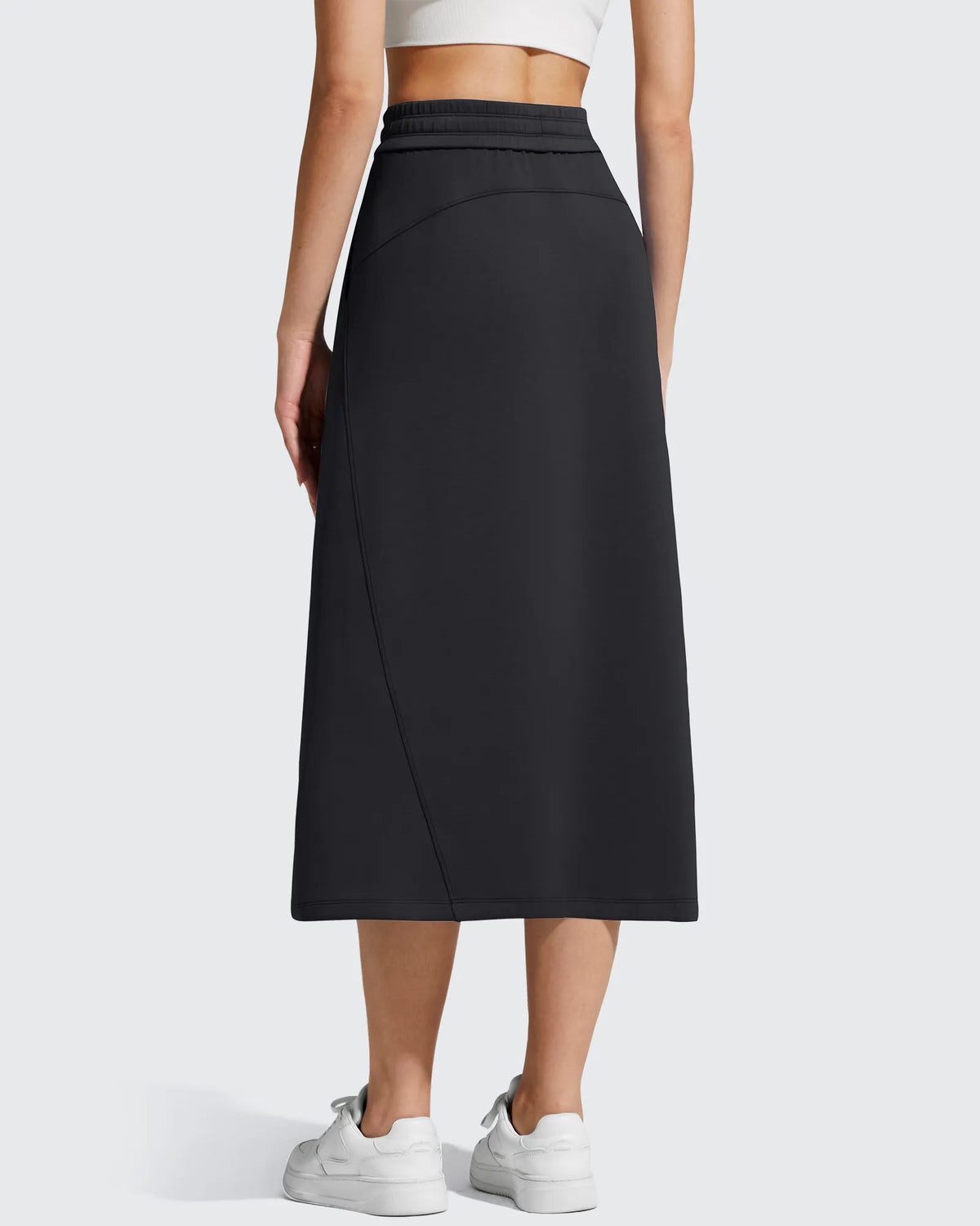 G4Free - Smoofit Midi Drawstring A-line Maxi Long Skirt -GF25S706A001A-S