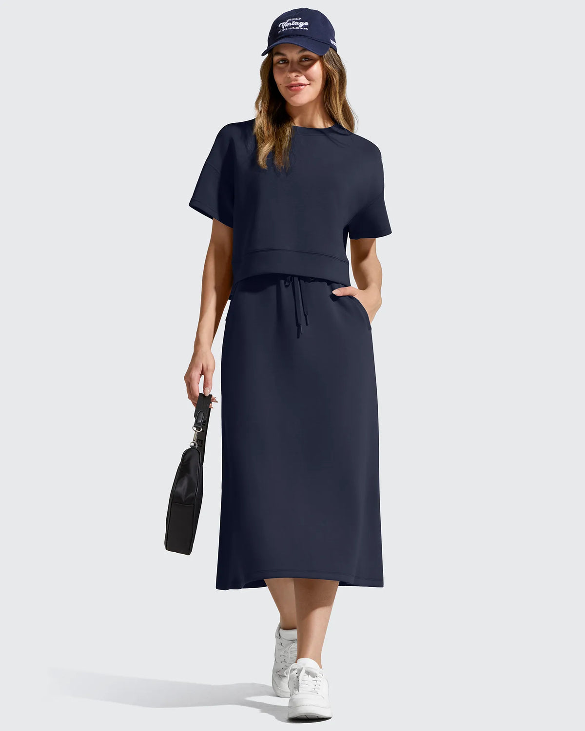 G4Free - Smoofit Midi Drawstring A-line Maxi Long Skirt -GF25S706A001A-S