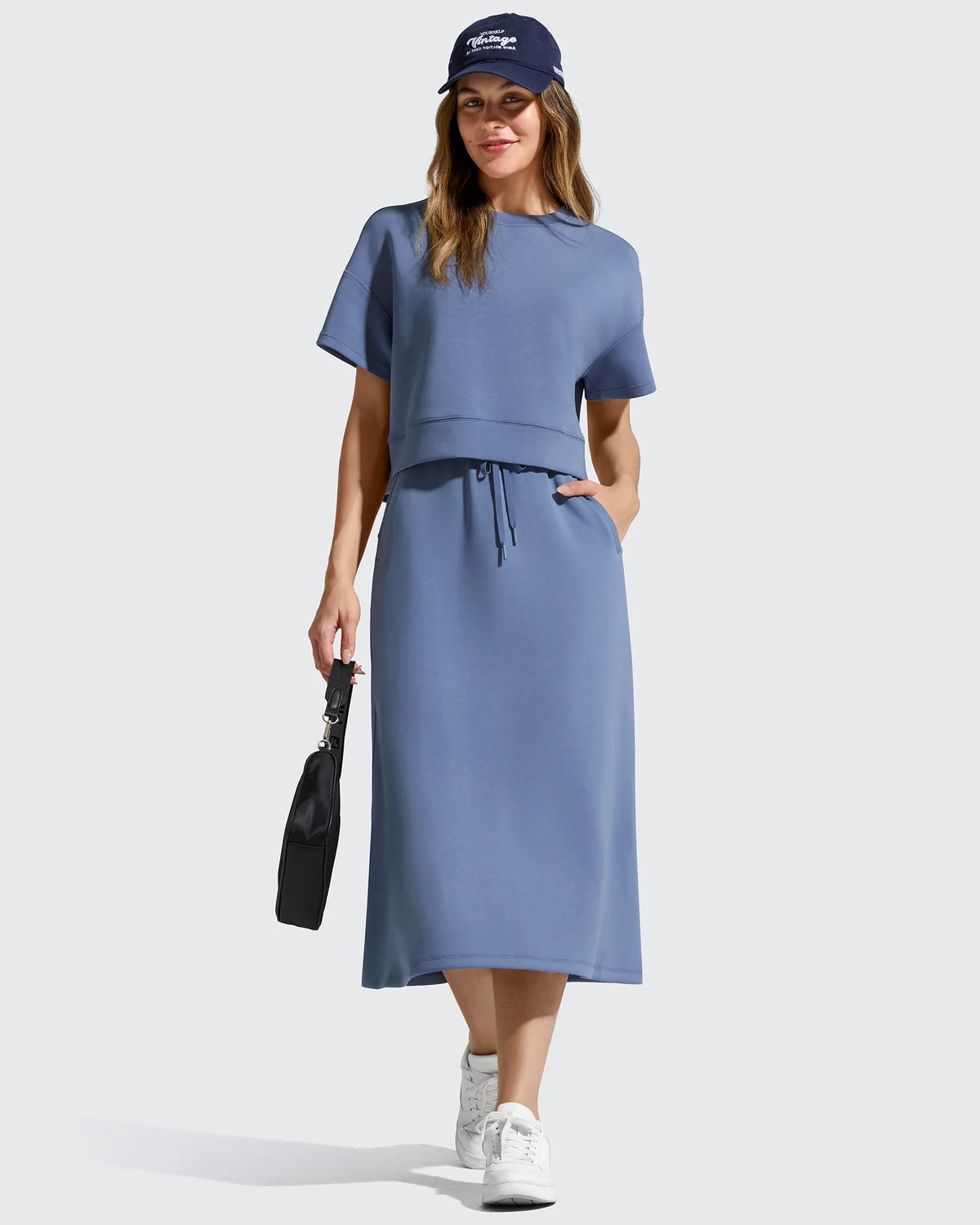 G4Free - Smoofit Midi Drawstring A-line Maxi Long Skirt -GF25S706A001A-S
