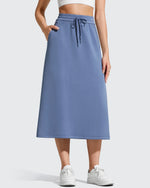 G4Free - Smoofit Midi Drawstring A-line Maxi Long Skirt -GF25S706A001A-S