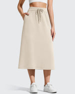 G4Free - Smoofit Midi Drawstring A-line Maxi Long Skirt -GF25S706F001A-S