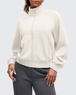 G4Free - Smoofit Mock Neck Zip Up Pockets Jackets -GF25M528BA-S