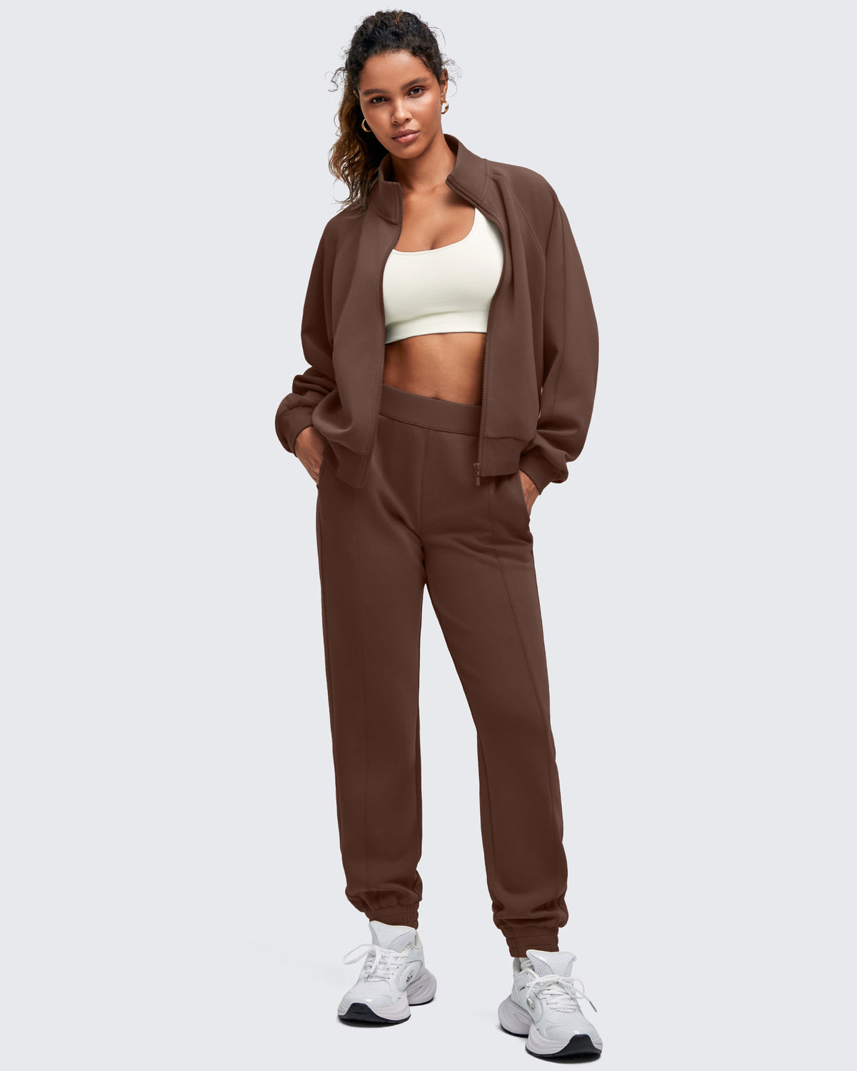 G4Free - Smoofit Mock Neck Zip Up Pockets Jackets -GF25M528EA-S