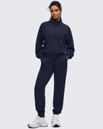 G4Free - Smoofit Mock Neck Zip Up Pockets Jackets -GF25M528EA-S