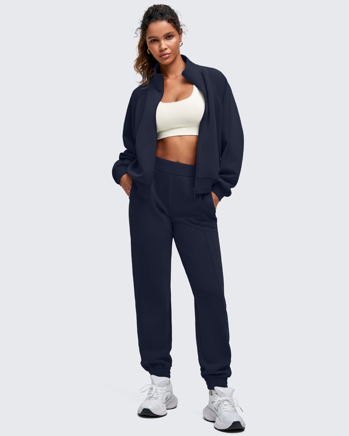 G4Free - Smoofit Mock Neck Zip Up Pockets Jackets -GF25M528EA-S