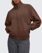 G4Free - Smoofit Mock Neck Zip Up Pockets Jackets -GF25M528EA-S