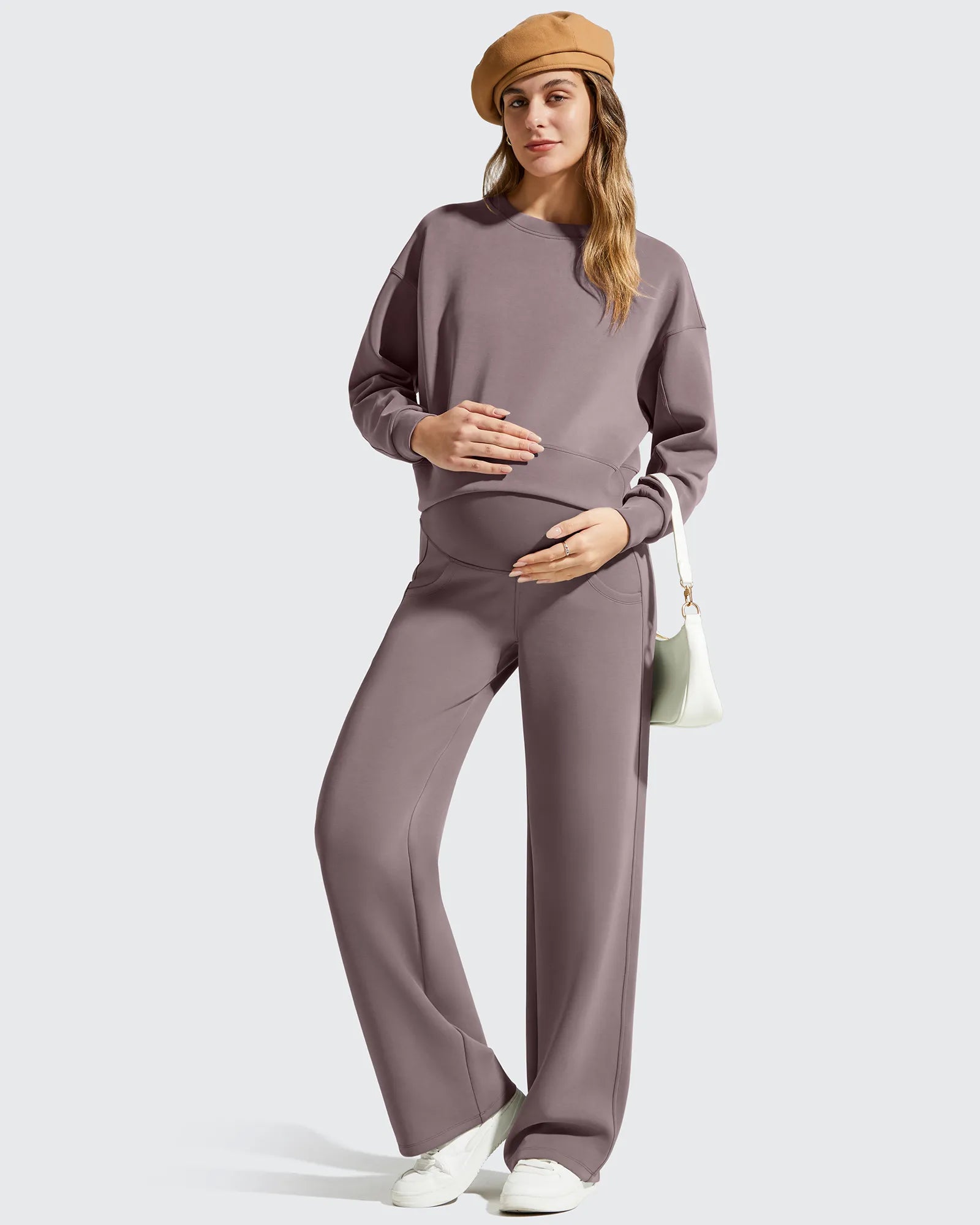 G4Free - Smoofit Modal Elastic Waist Pockets Maternity Pants -GF25JY647AA-S
