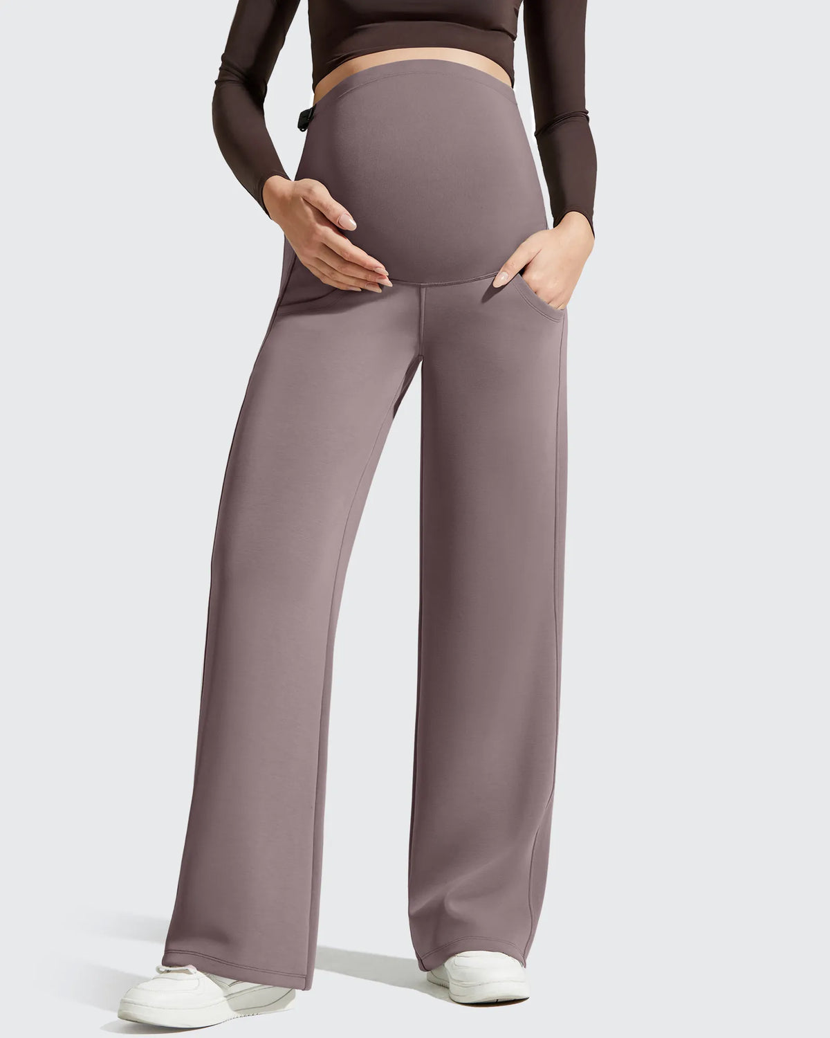 G4Free - Smoofit Modal Elastic Waist Pockets Maternity Pants -GF25JY647AA-S