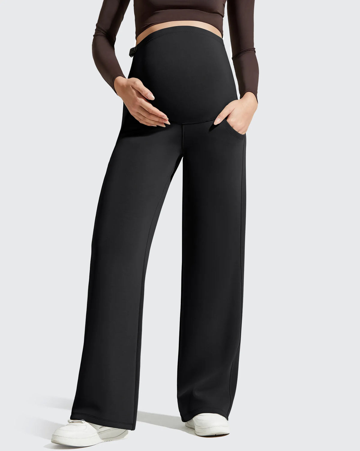 G4Free - Smoofit Modal Elastic Waist Pockets Maternity Pants -GF25JY647AA-S