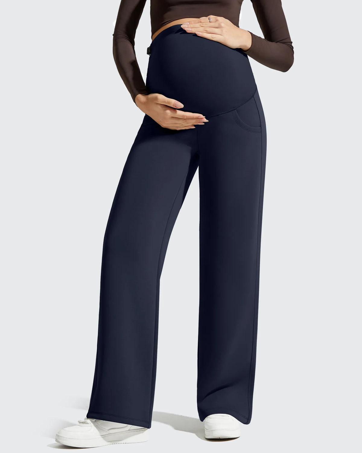 G4Free - Smoofit Modal Elastic Waist Pockets Maternity Pants -GF25JY647AA-S