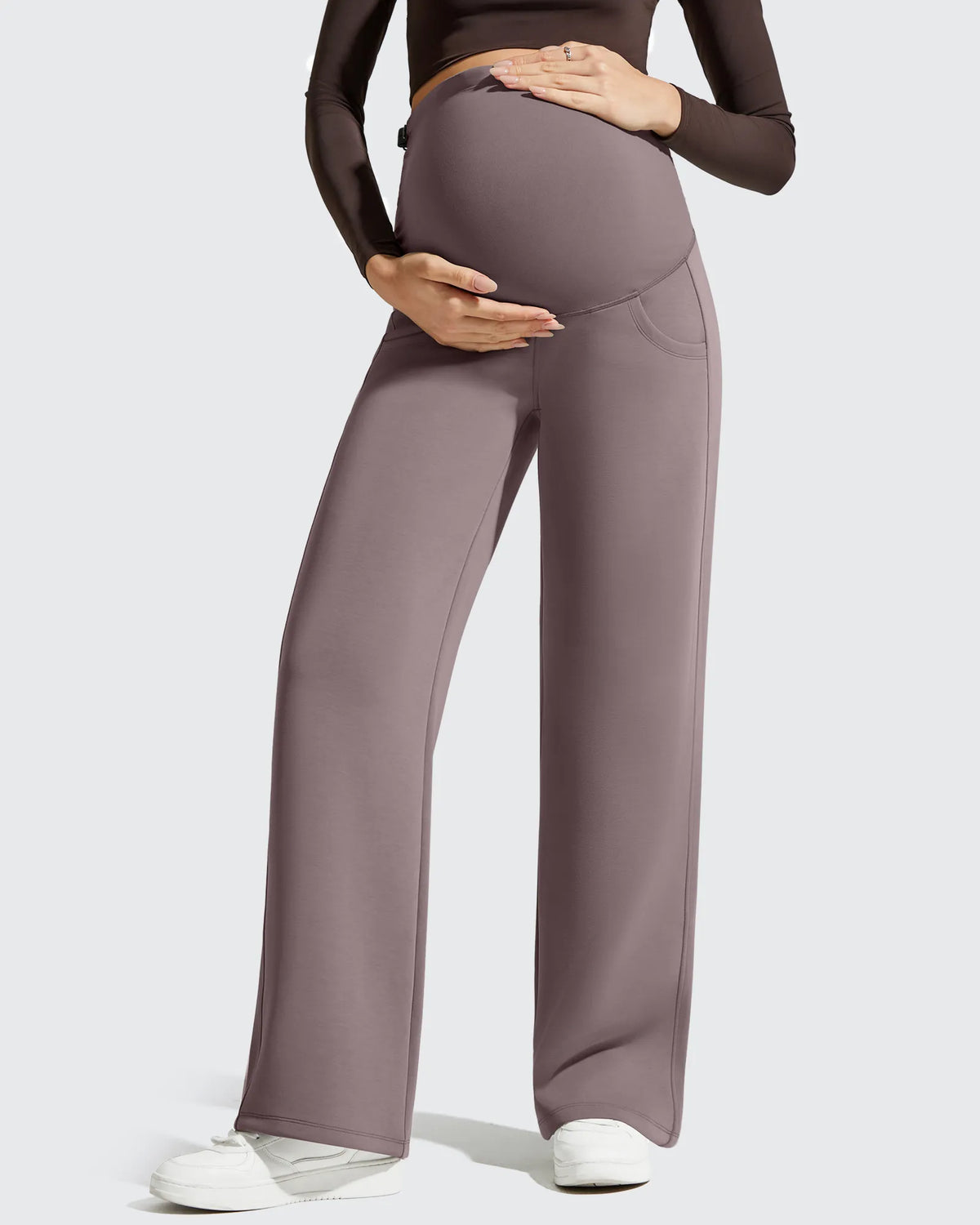 G4Free - Smoofit Modal Elastic Waist Pockets Maternity Pants -GF25JY647AA-S