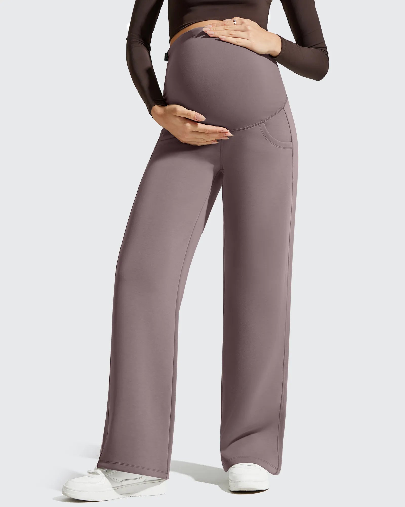 G4Free - Smoofit Modal Elastic Waist Pockets Maternity Pants -GF25JY647AA-S