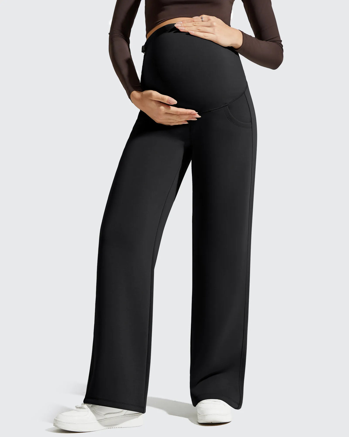 G4Free - Smoofit Modal Elastic Waist Pockets Maternity Pants -GF25JY647AA-S