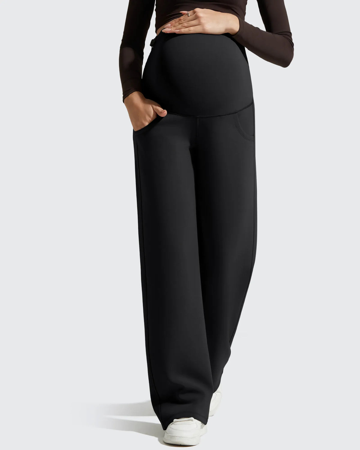 G4Free - Smoofit Modal Elastic Waist Pockets Maternity Pants -GF25JY647AA-S