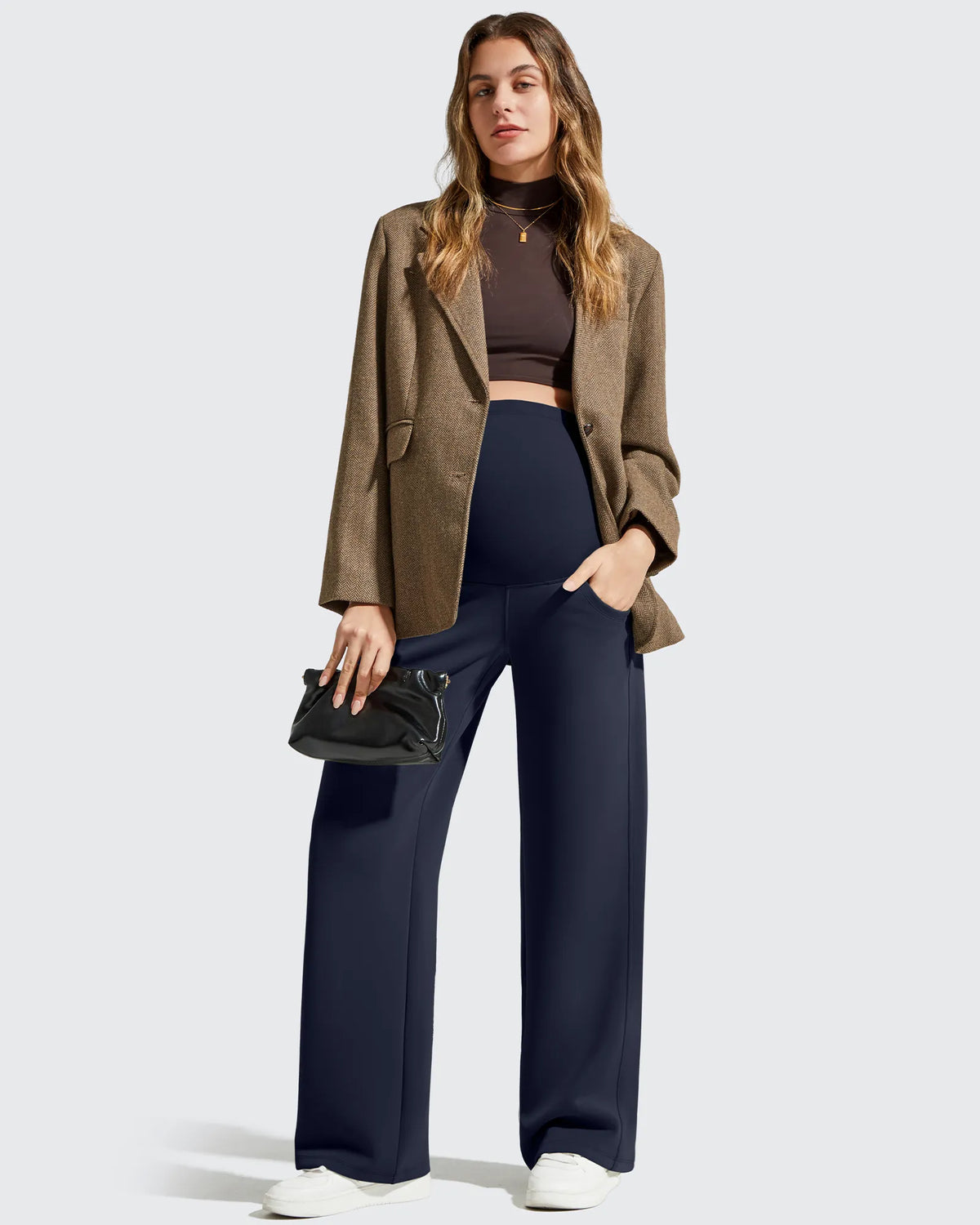 G4Free - Smoofit Modal Elastic Waist Pockets Maternity Pants -GF25JY647AA-S