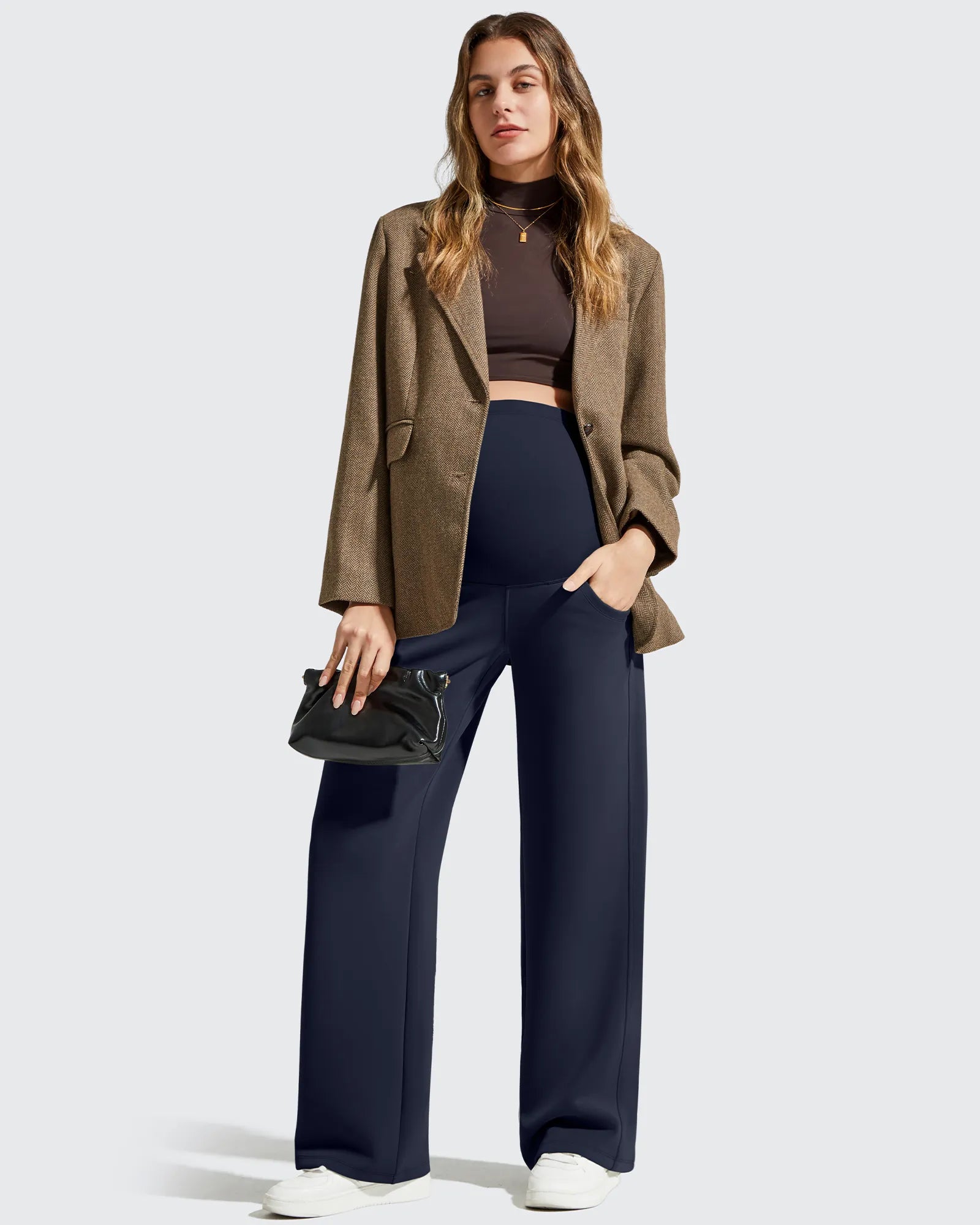 G4Free - Smoofit Modal Elastic Waist Pockets Maternity Pants -GF25JY647AA-S