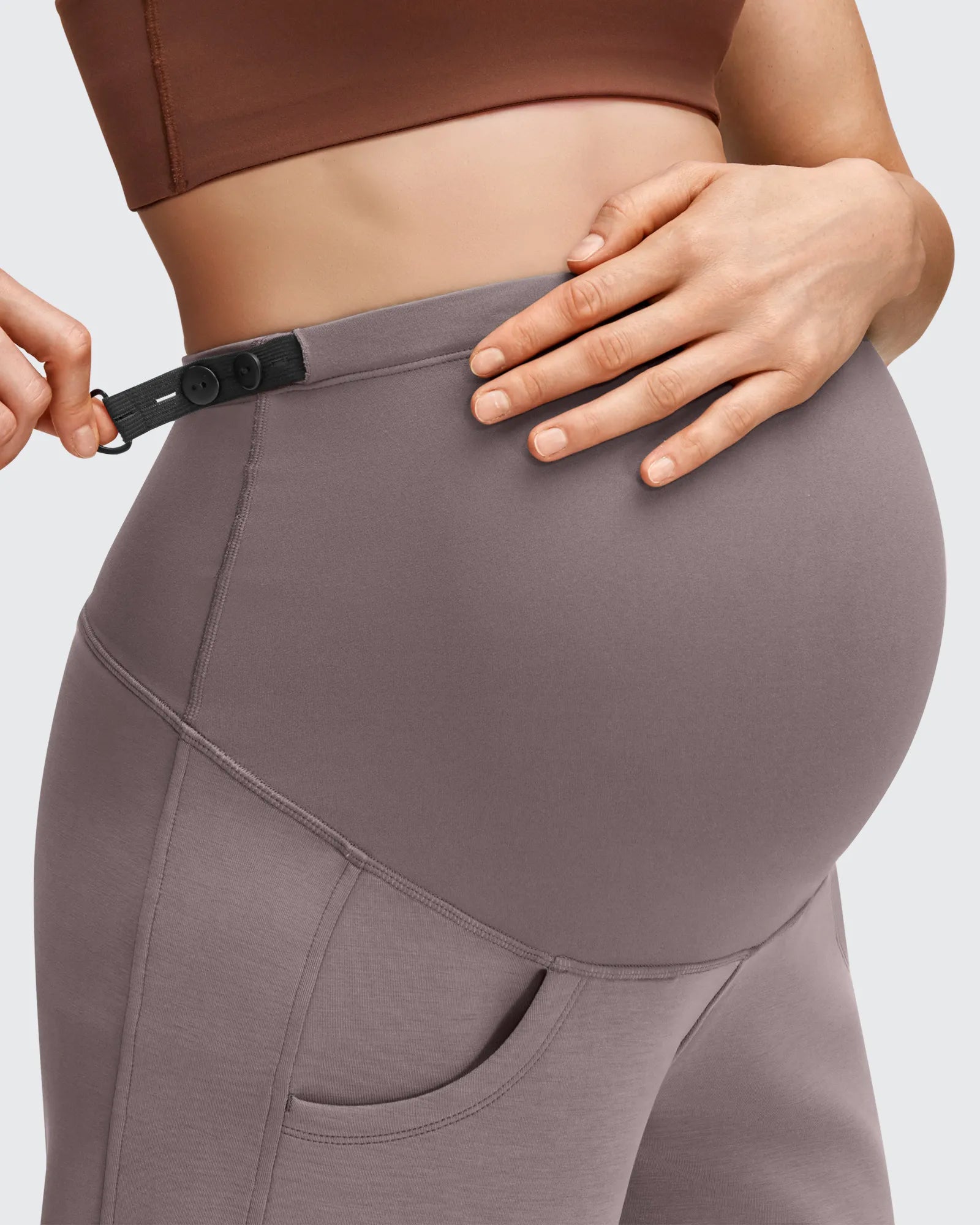 G4Free - Smoofit Modal Elastic Waist Pockets Maternity Pants -GF25JY647AA-S
