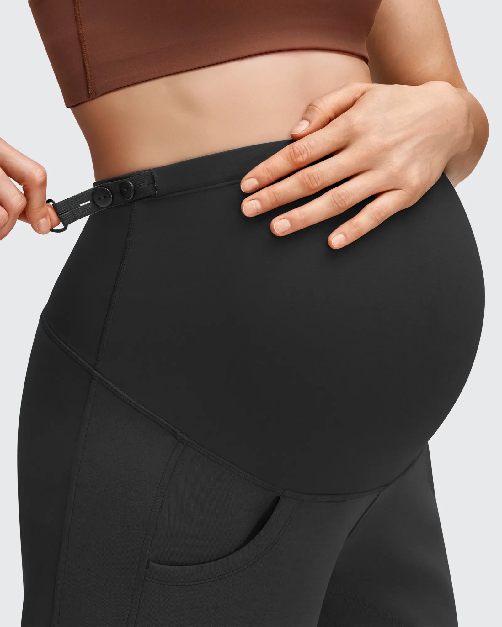 G4Free - Smoofit Modal Elastic Waist Pockets Maternity Pants -GF25JY647AA-S