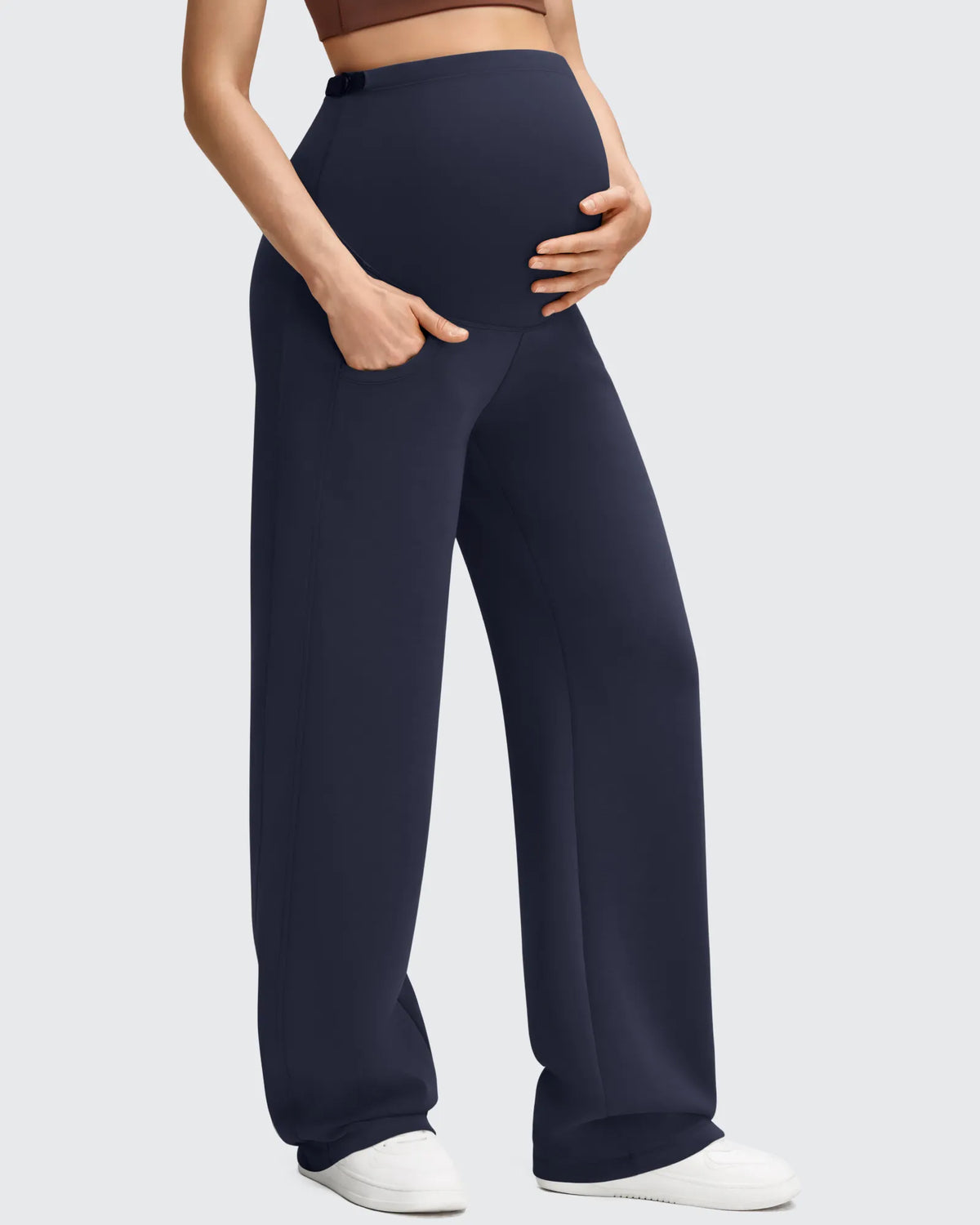 G4Free - Smoofit Modal Elastic Waist Pockets Maternity Pants -GF25JY647AA-S