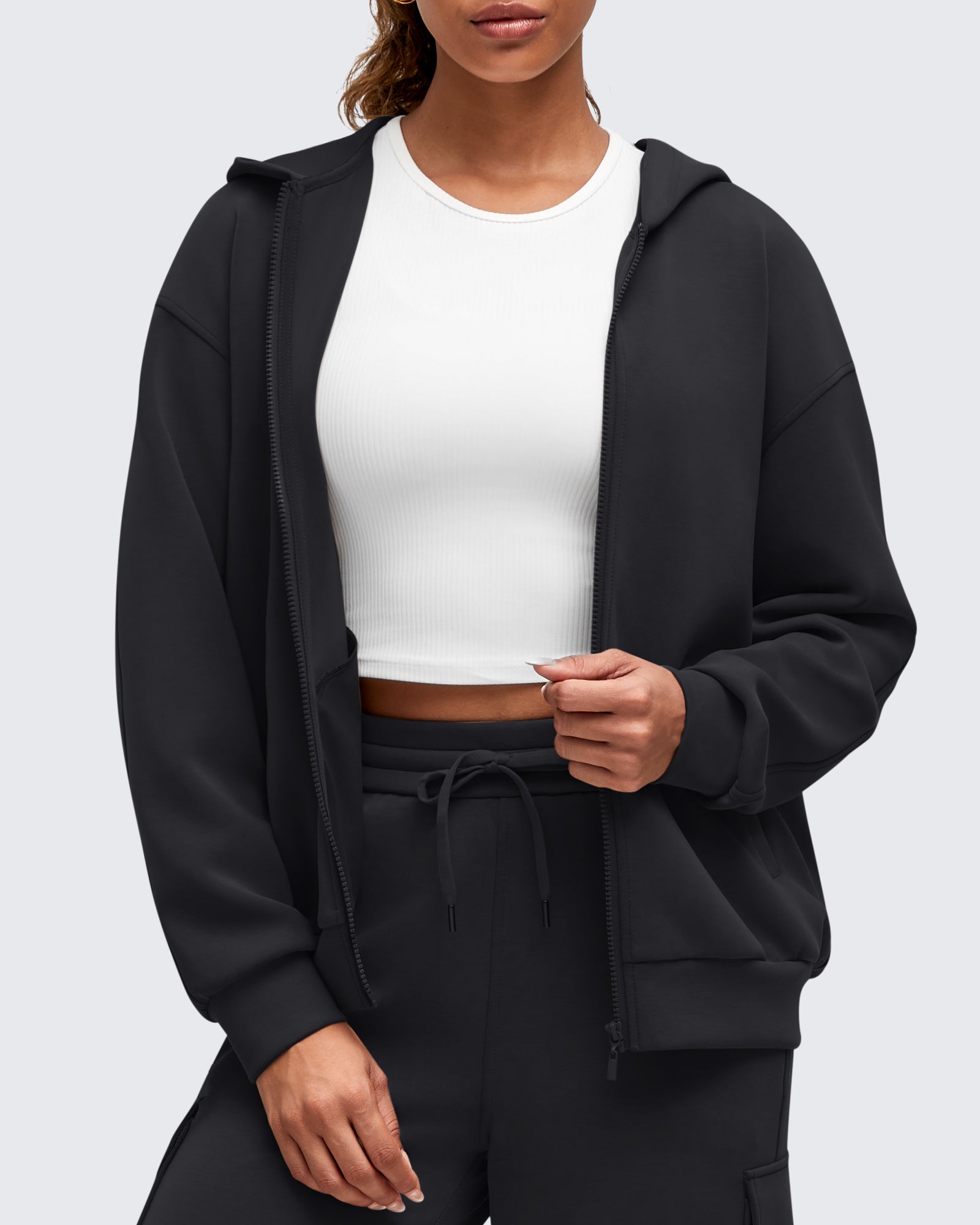 G4Free - Smoofit Modal Soft Full Zip Hoodies Jackets -GF25M527AA-S