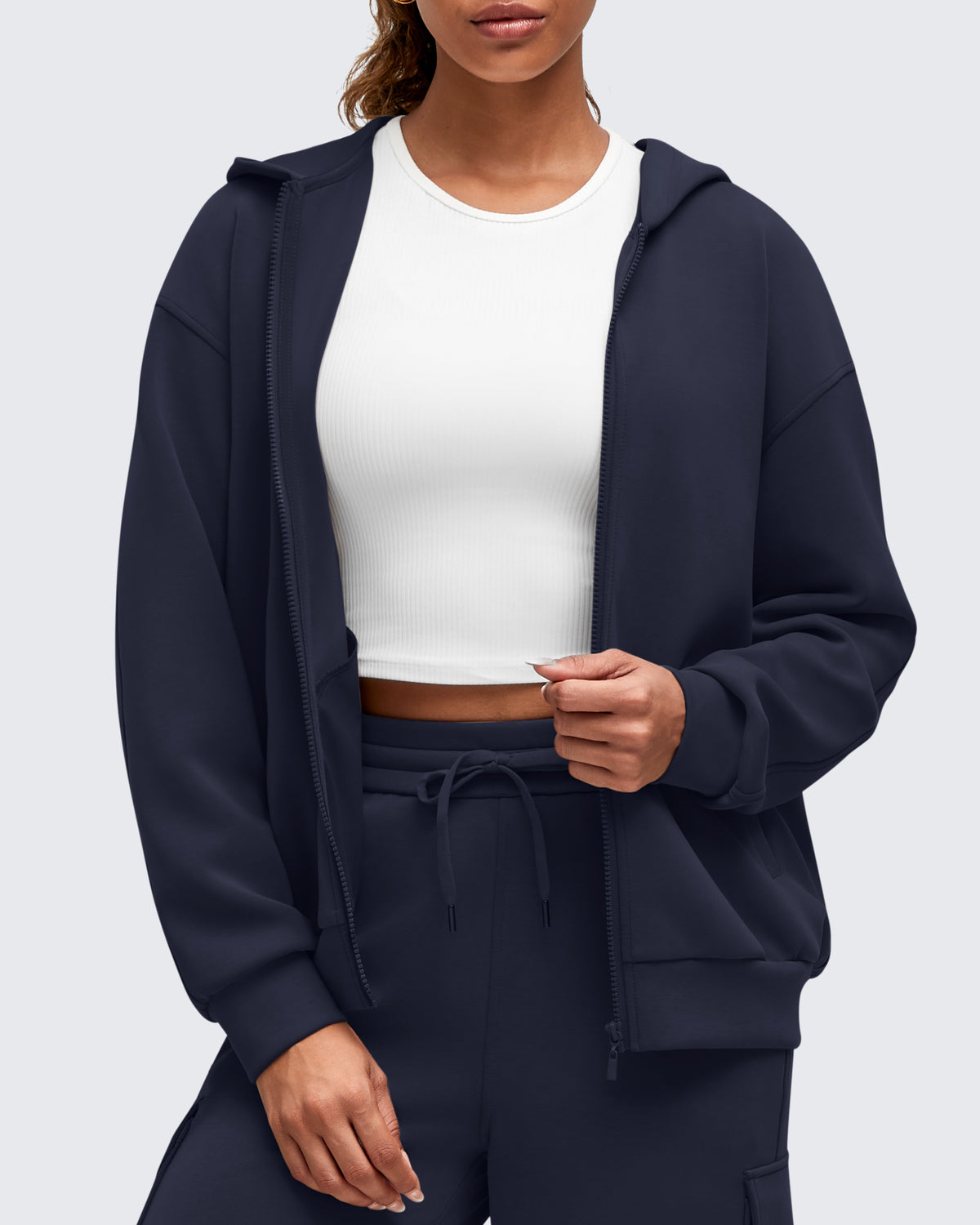 G4Free - Smoofit Modal Soft Full Zip Hoodies Jackets -GF25M527AA-S